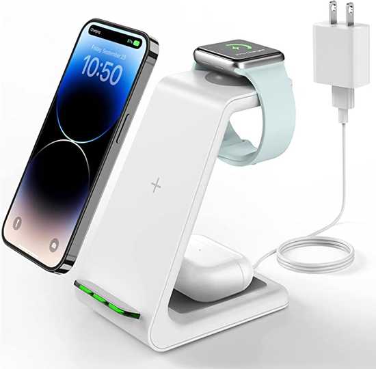 GEEKERA 3-in-1 Wireless Charger Dock Station
